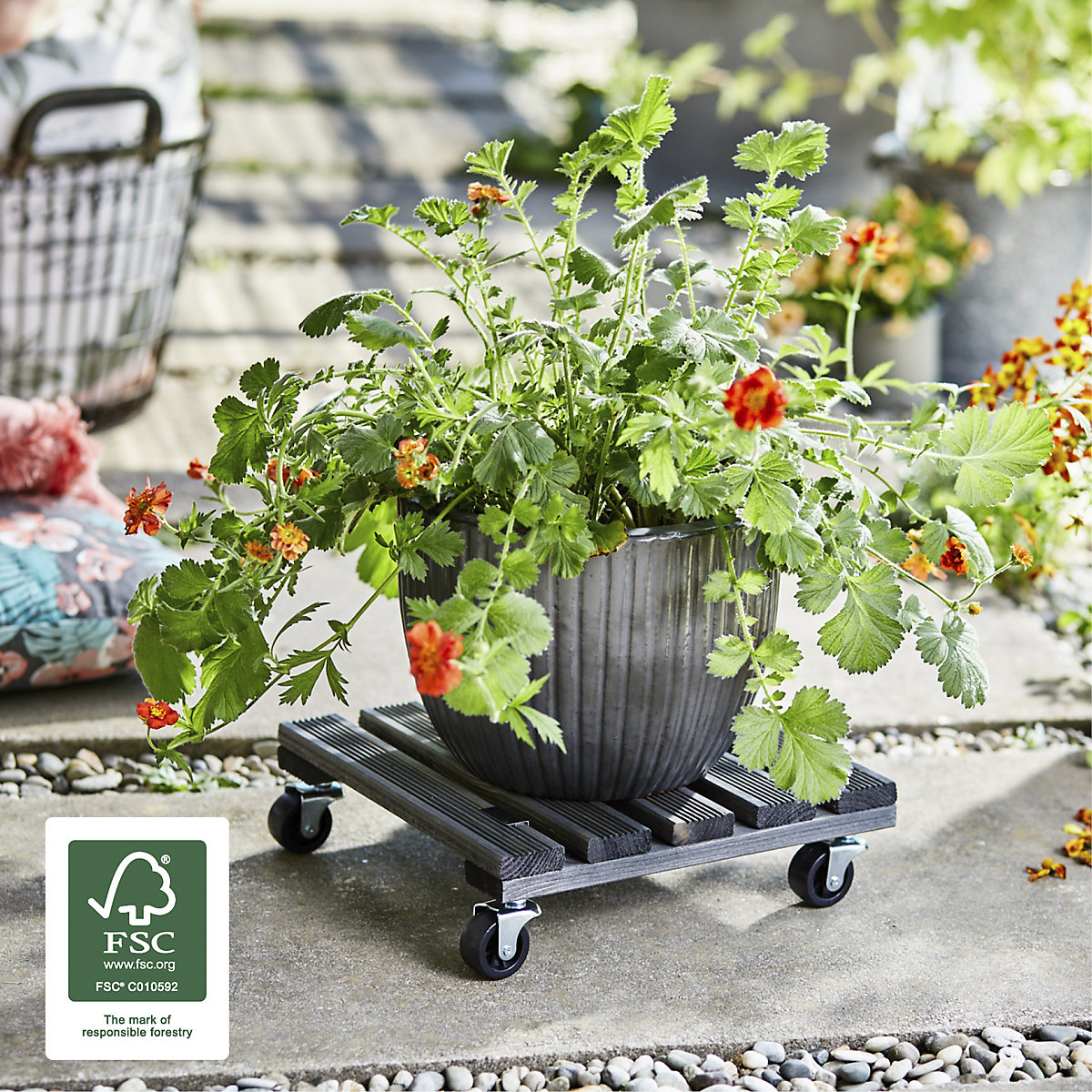 Plateau roulant pour plantes VINTAGE – Wagner (Illustration du produit 3)-2