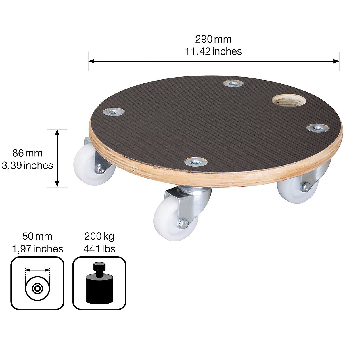 Plateau roulant rond MaxiGRIP – Wagner (Illustration du produit 12)-11