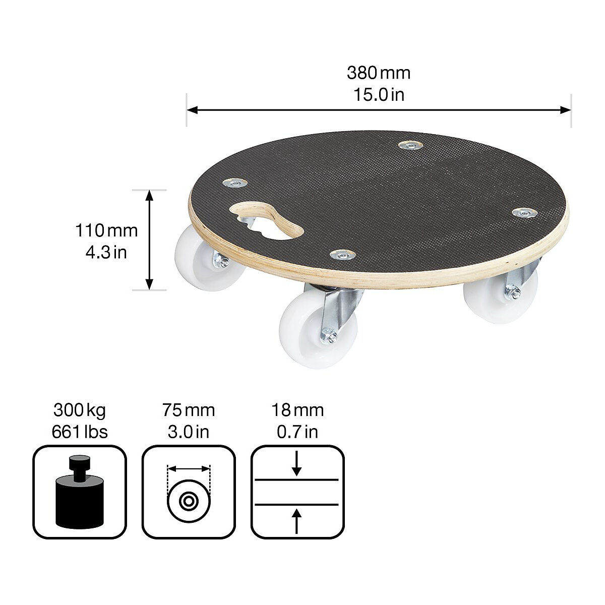 Plateau roulant rond MaxiGRIP – Wagner (Illustration du produit 8)-7