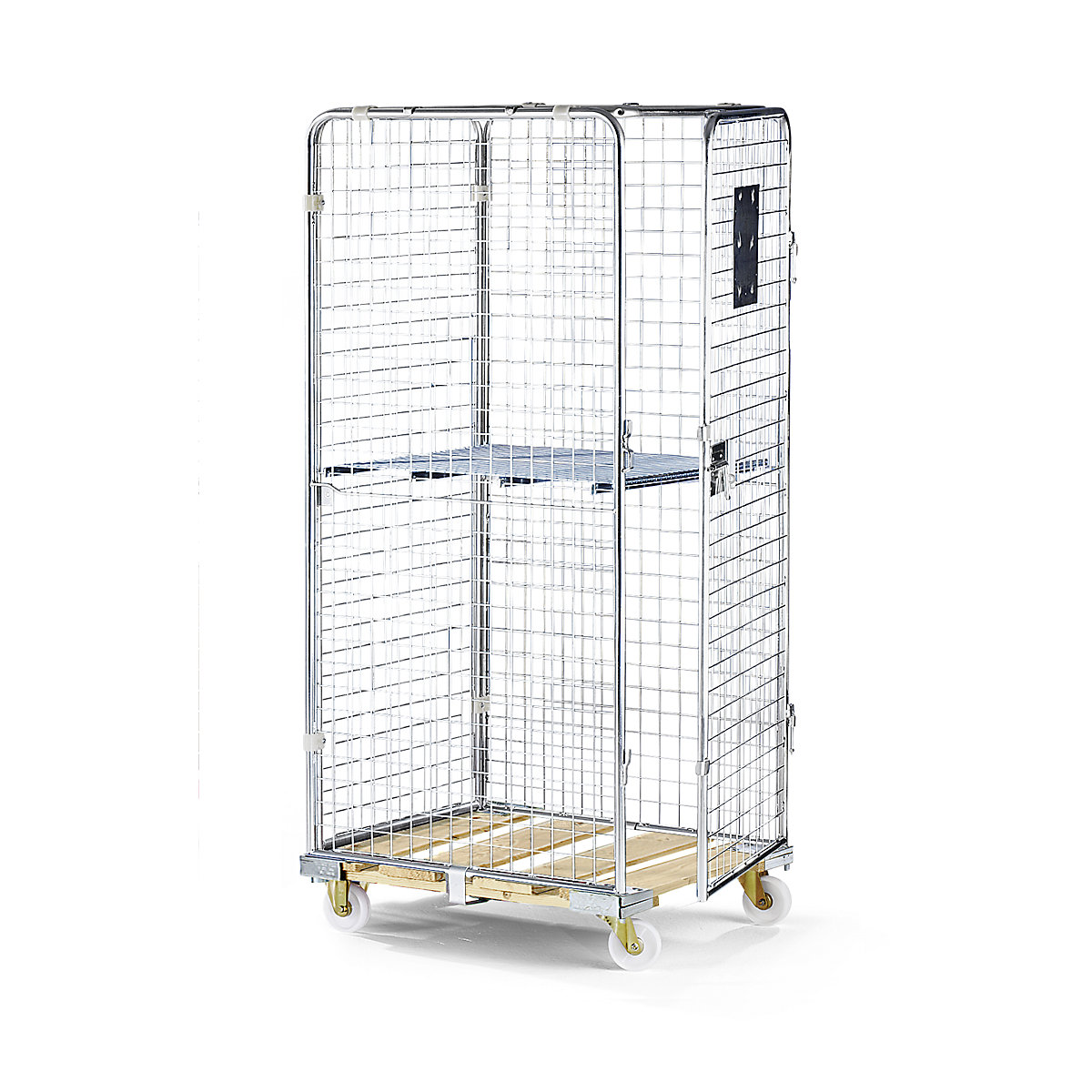 Conteneur antivol en acier avec socle roulant en bois (Illustration du produit 5)-4