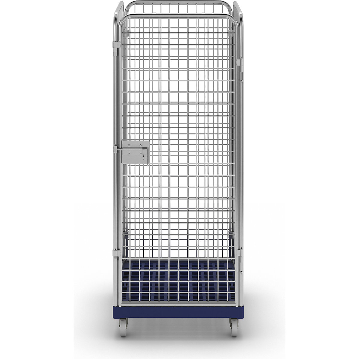 Roll-conteneur grillagé avec socle roulant en plastique (Illustration du produit 4)-3