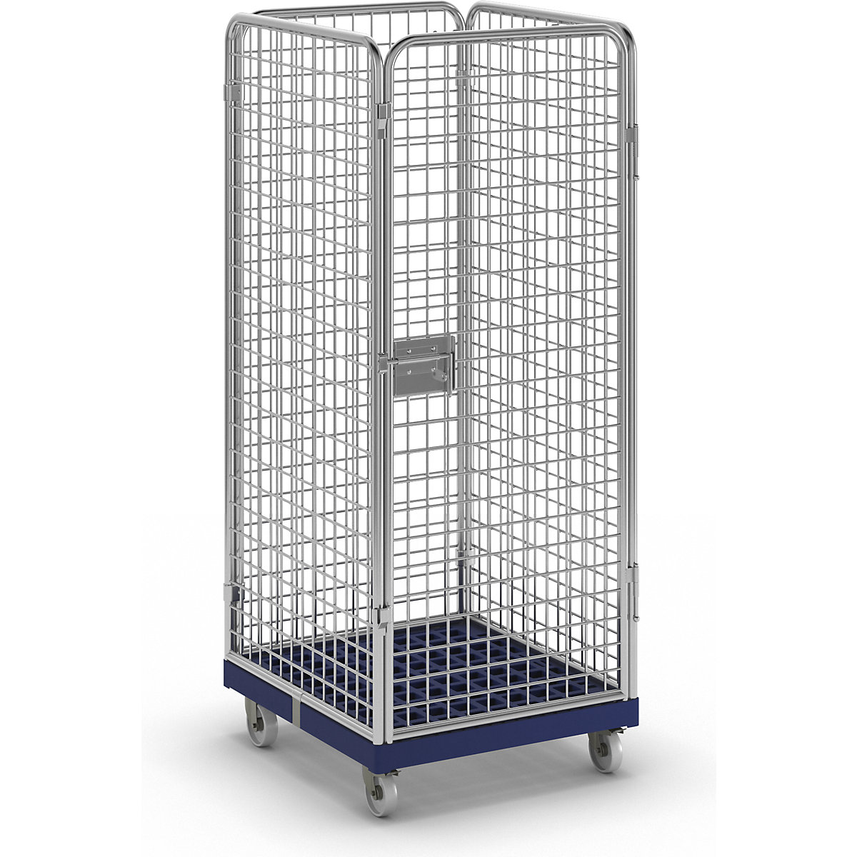 Roll-conteneur grillagé avec socle roulant en plastique (Illustration du produit 3)-2