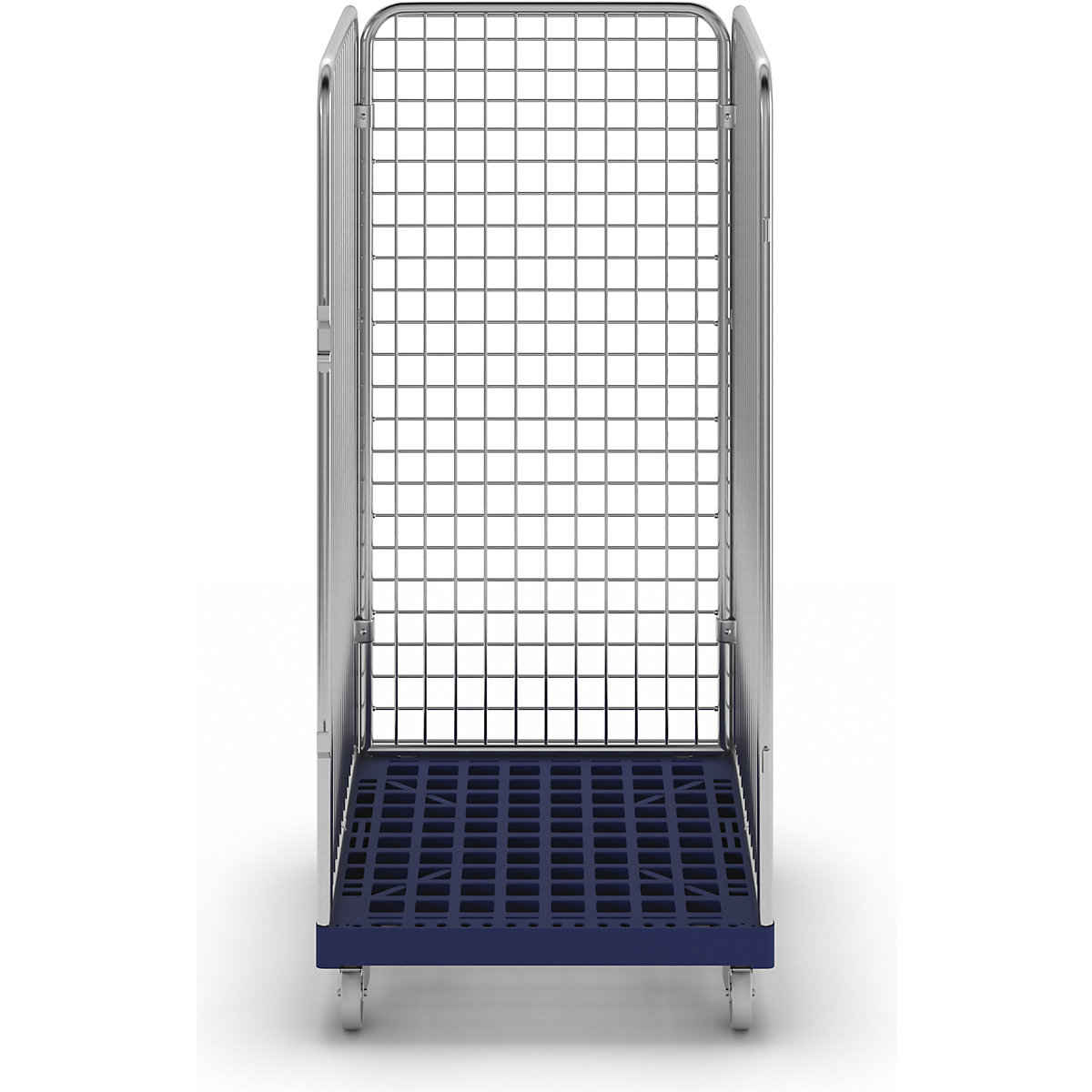 Roll-conteneur grillagé avec socle roulant en plastique (Illustration du produit 4)-3