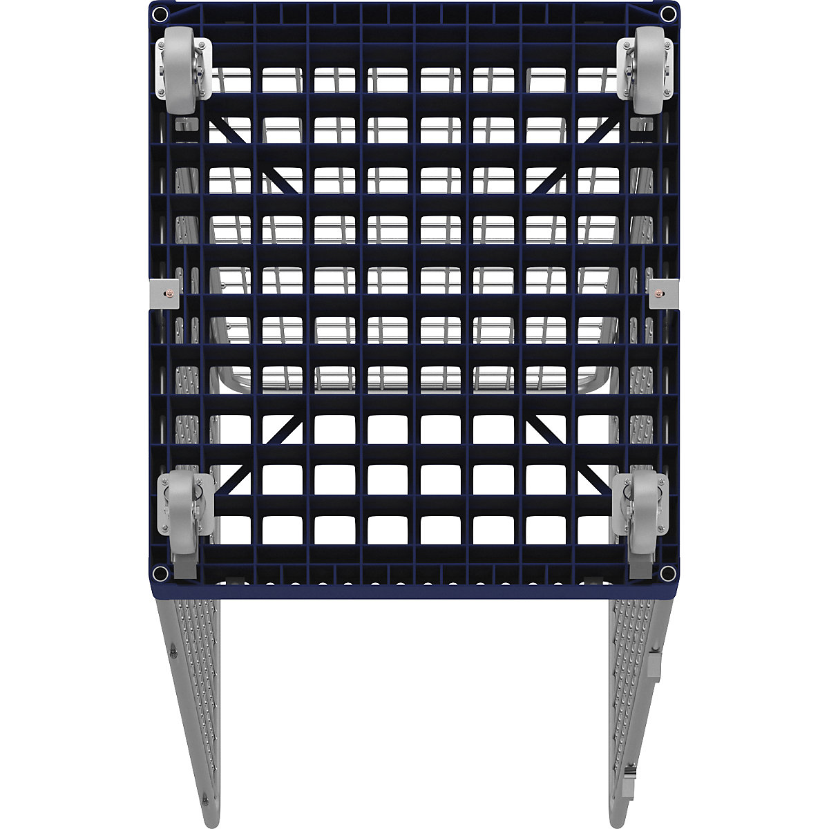 Roll-conteneur grillagé avec socle roulant en plastique (Illustration du produit 6)-5