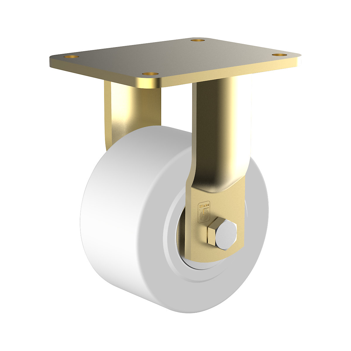 Roue en polyamide, chape en acier soudé &ndash; Wicke