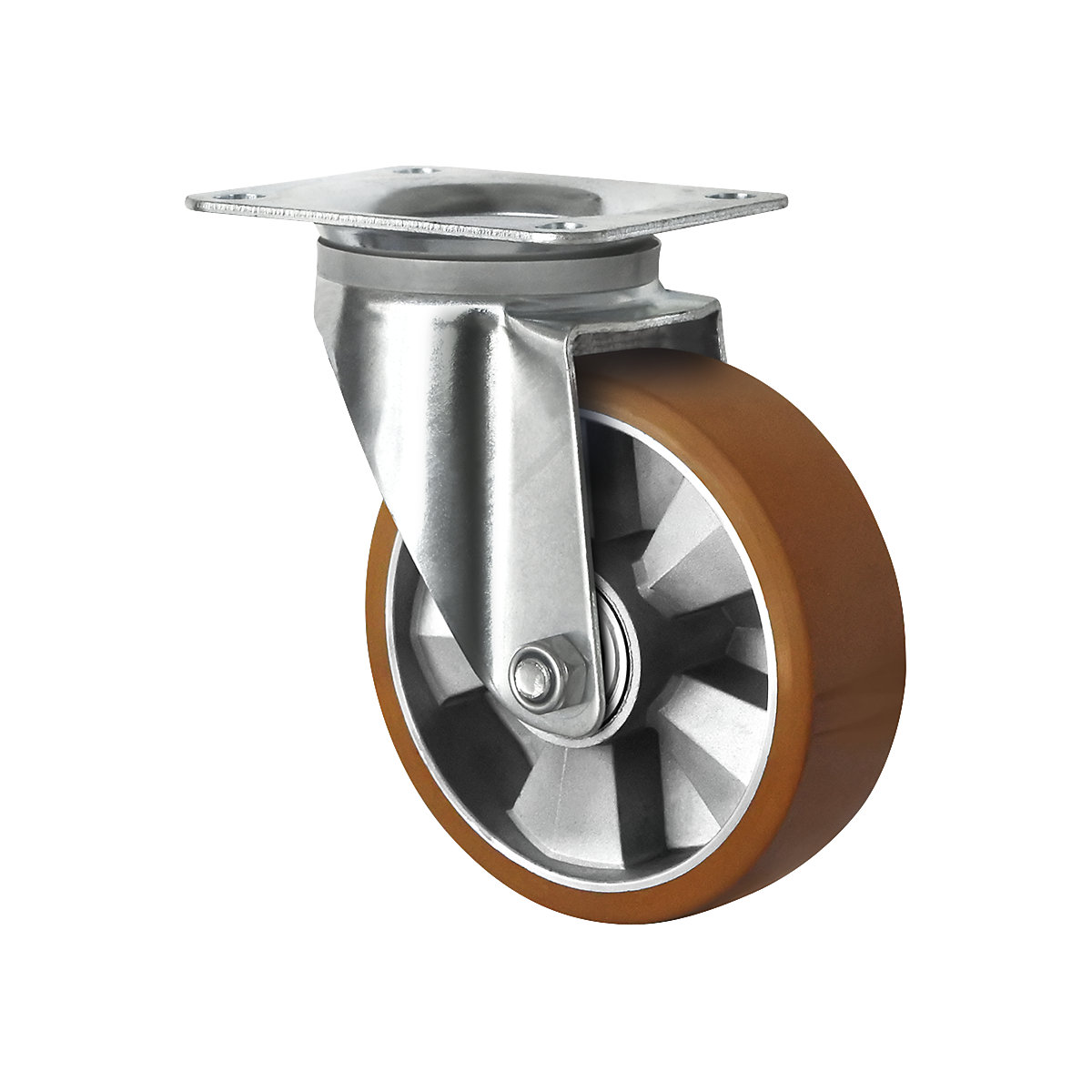 Roulette en PU sur jante en aluminium – eurokraft basic