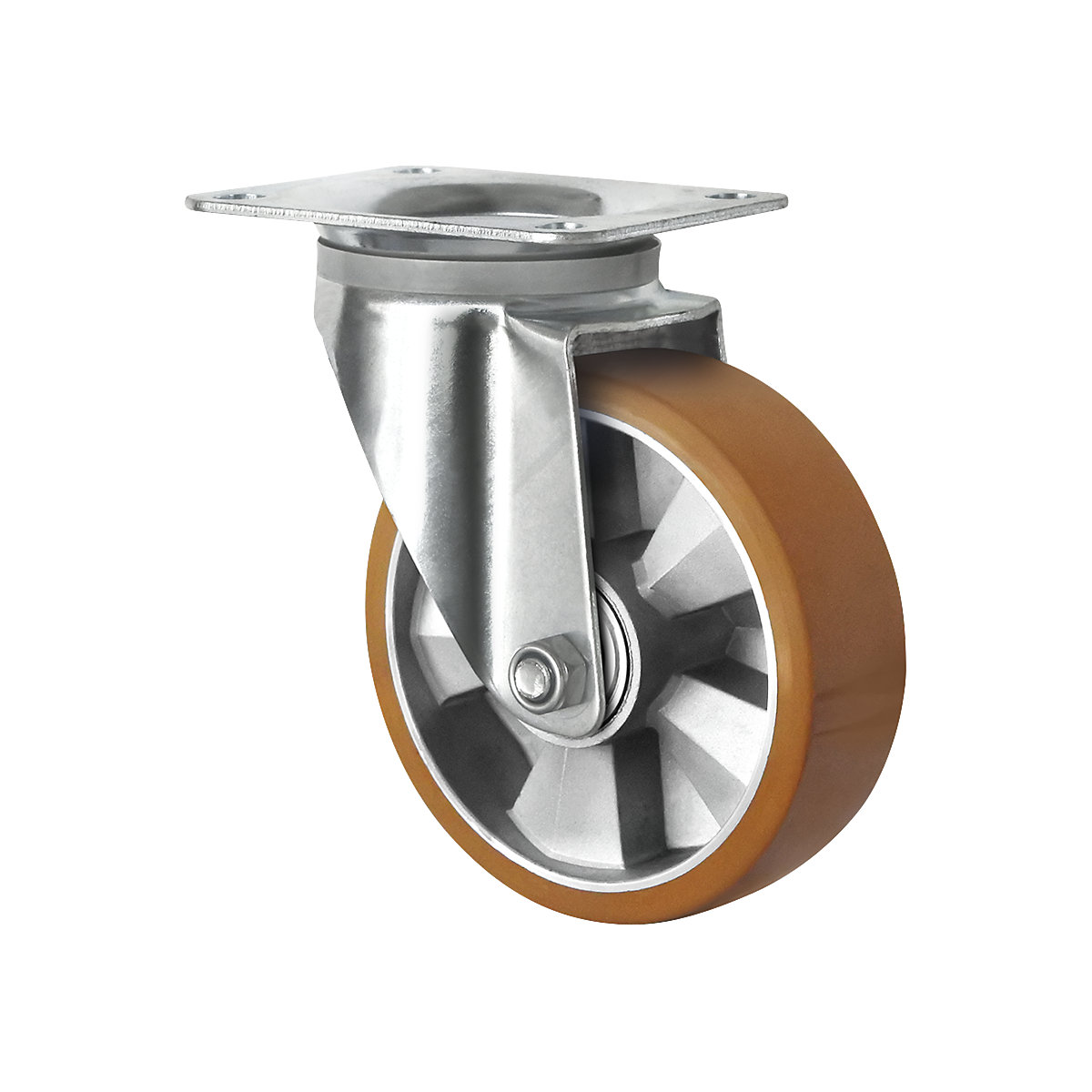Roulette en PU sur jante en aluminium – eurokraft basic