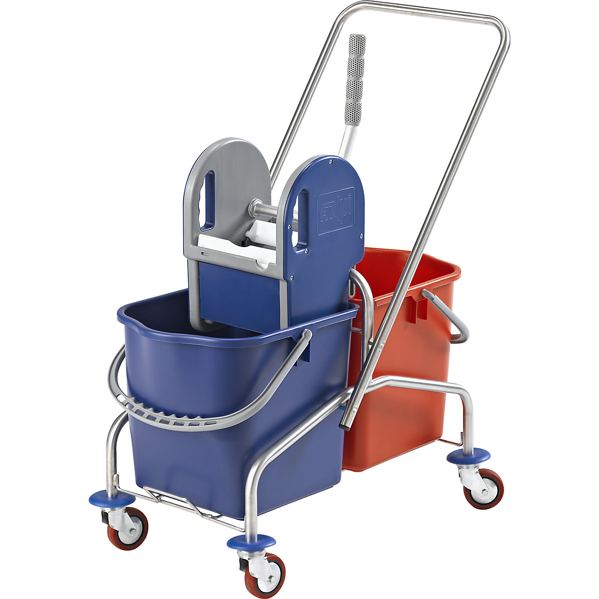 EUROKRAFTpro - Chariot d'entretien en inox: chariot à deux ...