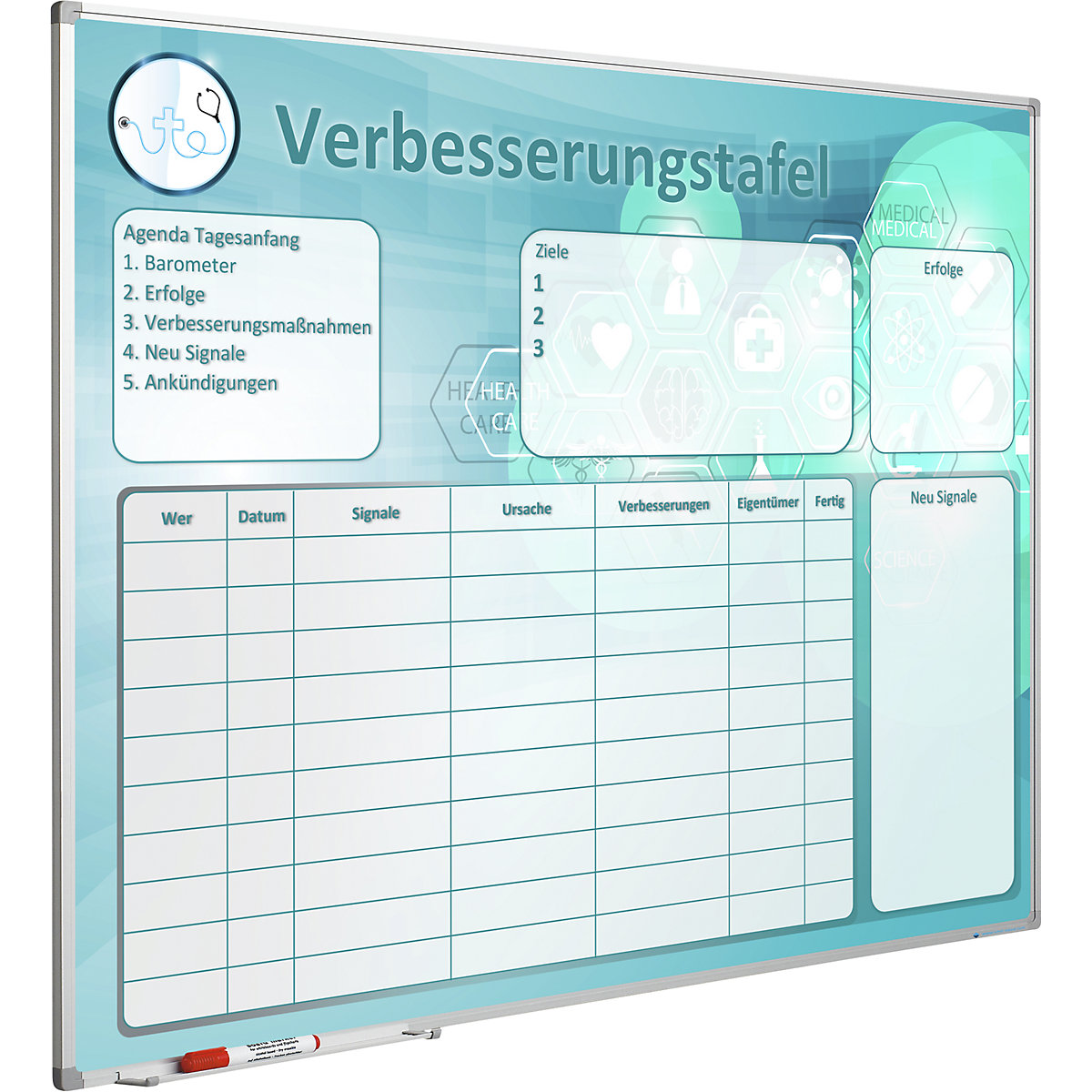 Tableau blanc à impression personnalisée – eurokraft pro (Illustration du produit 4)-3