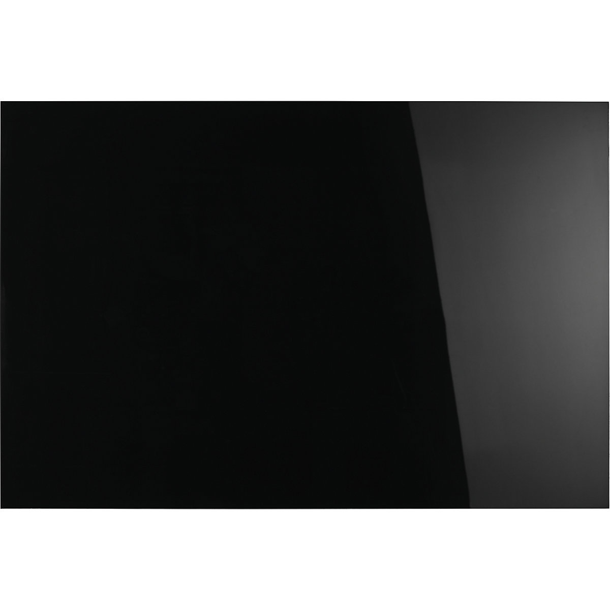 Tableau design en verre, magnétique – magnetoplan, l x h 1500 x 1000 mm, coloris noir profond-8