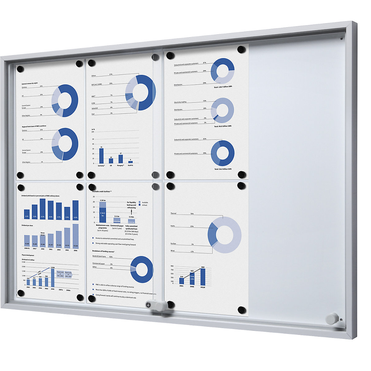 Vitrine d'affichage à portes coulissantes – eurokraft pro