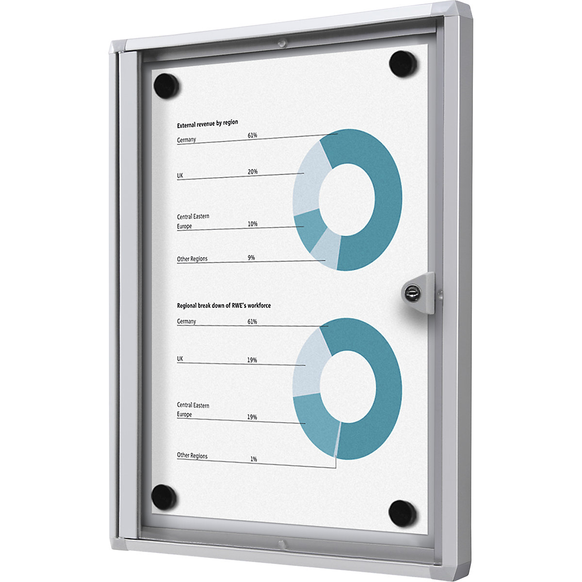 Vitrine d'affichage pour l&#x27;intérieur – eurokraft basic (Illustration du produit 2)-1