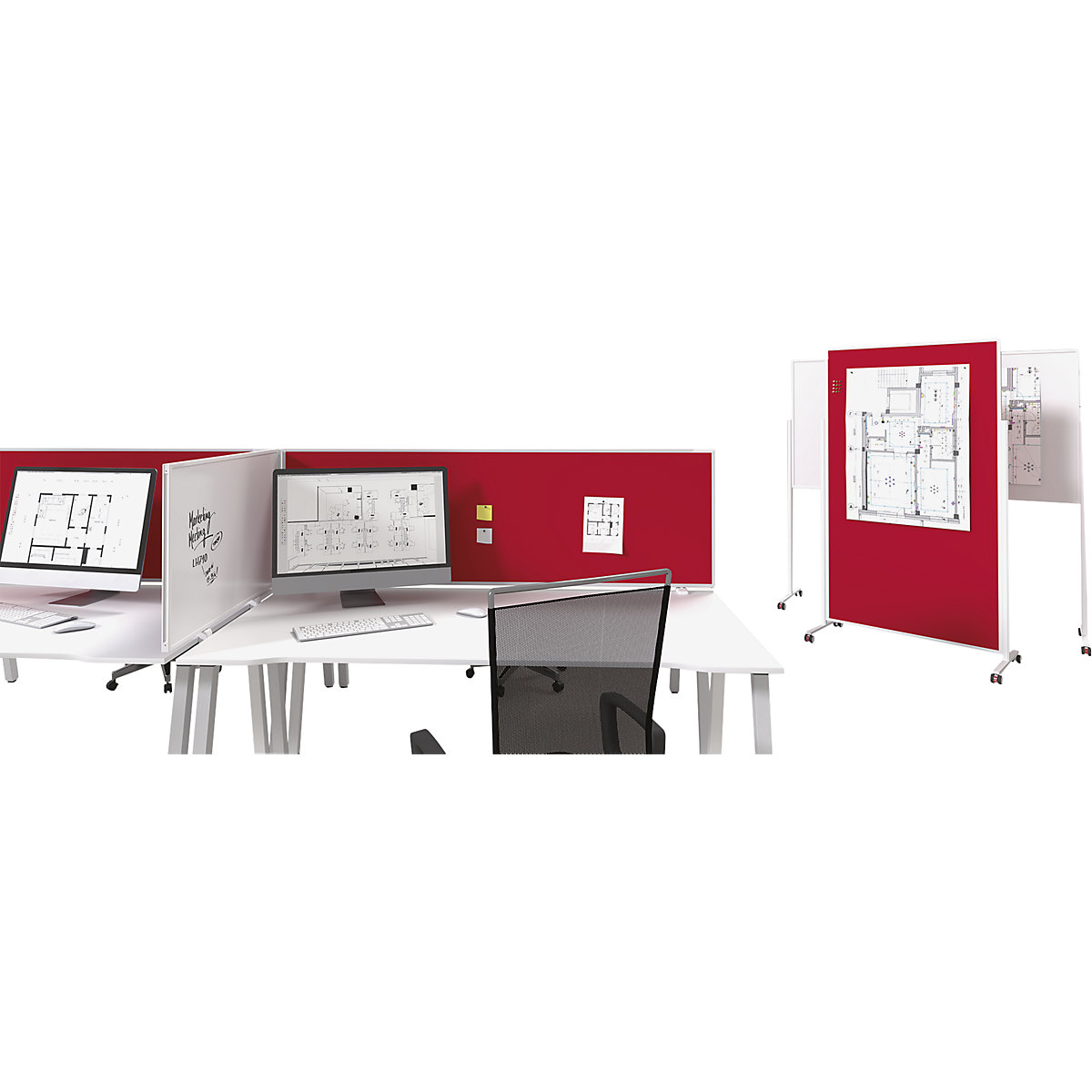 Stołowa ścianka działowa VarioPin – magnetoplan (Zdjęcie produktu 9)-8