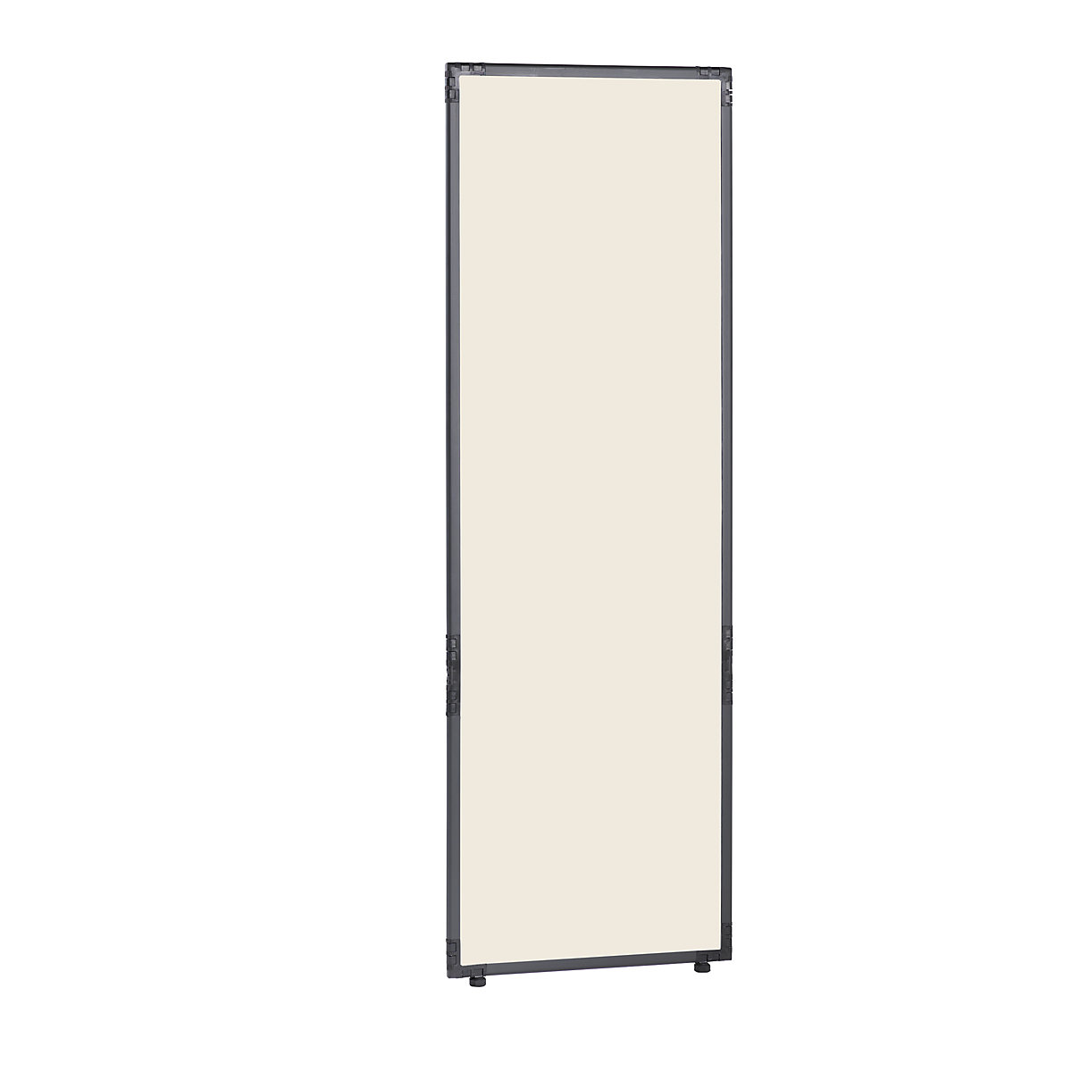 Ścianka działowa, tworzywo sztuczne, rama w kolorze szarym łupkowym, perłowo-biały, wys. x szer. 1950 x 650 mm