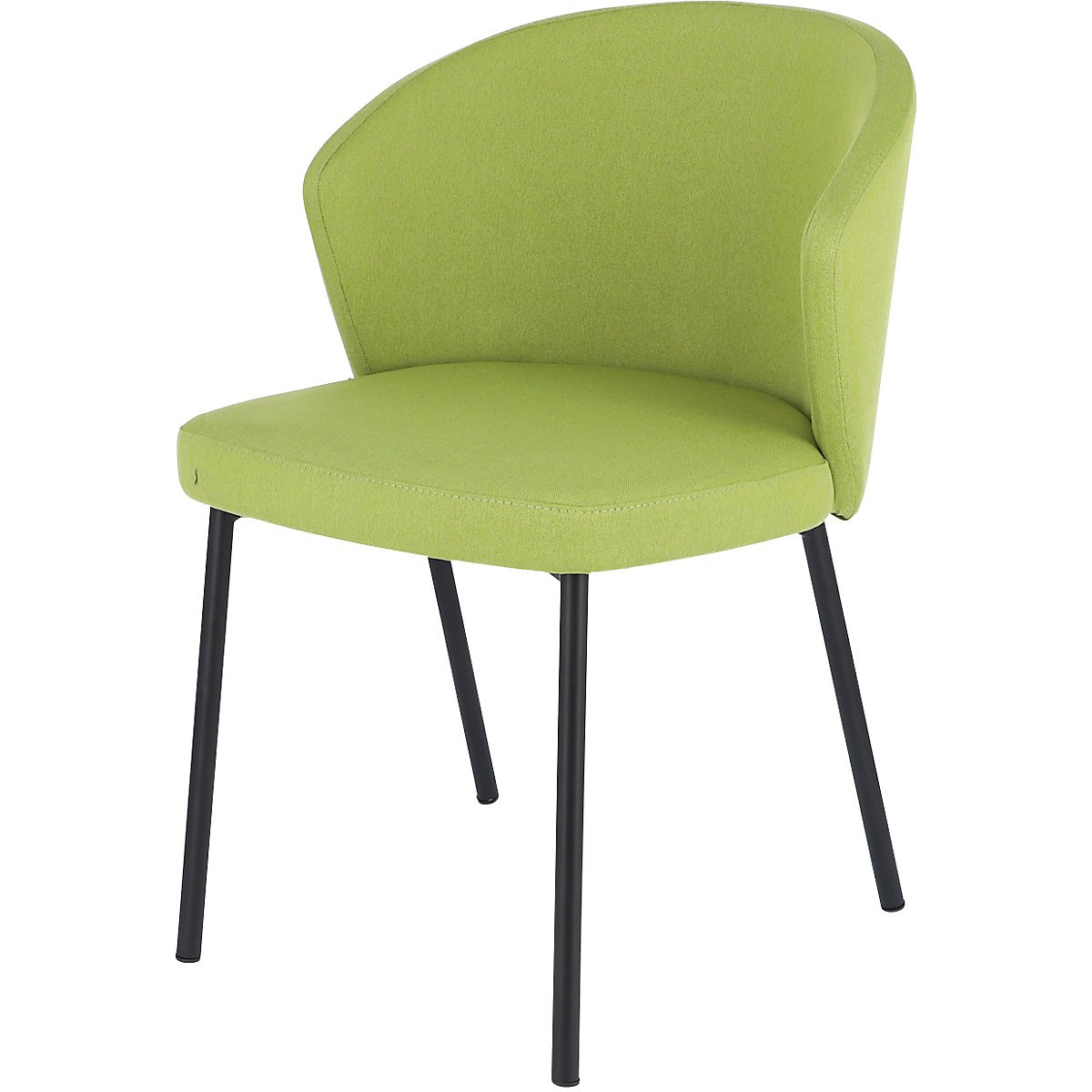 Krzesło uniwersalne MILA, szkielet z rurki stalowej, czarny, zielone-8