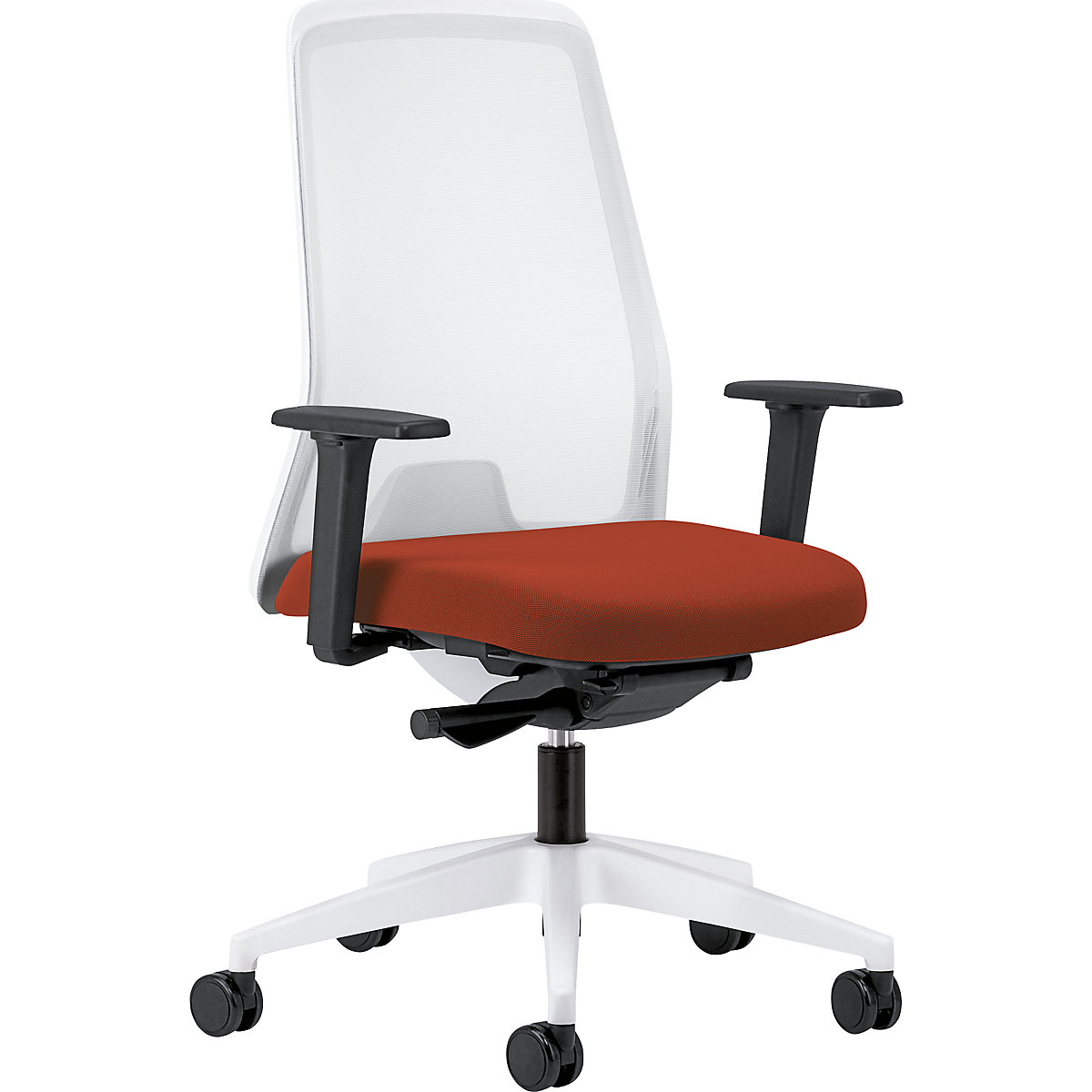 Krzesło obrotowe dla operatora EVERY, oparcie siatkowe, białe – interstuhl (Zdjęcie produktu 10)-9