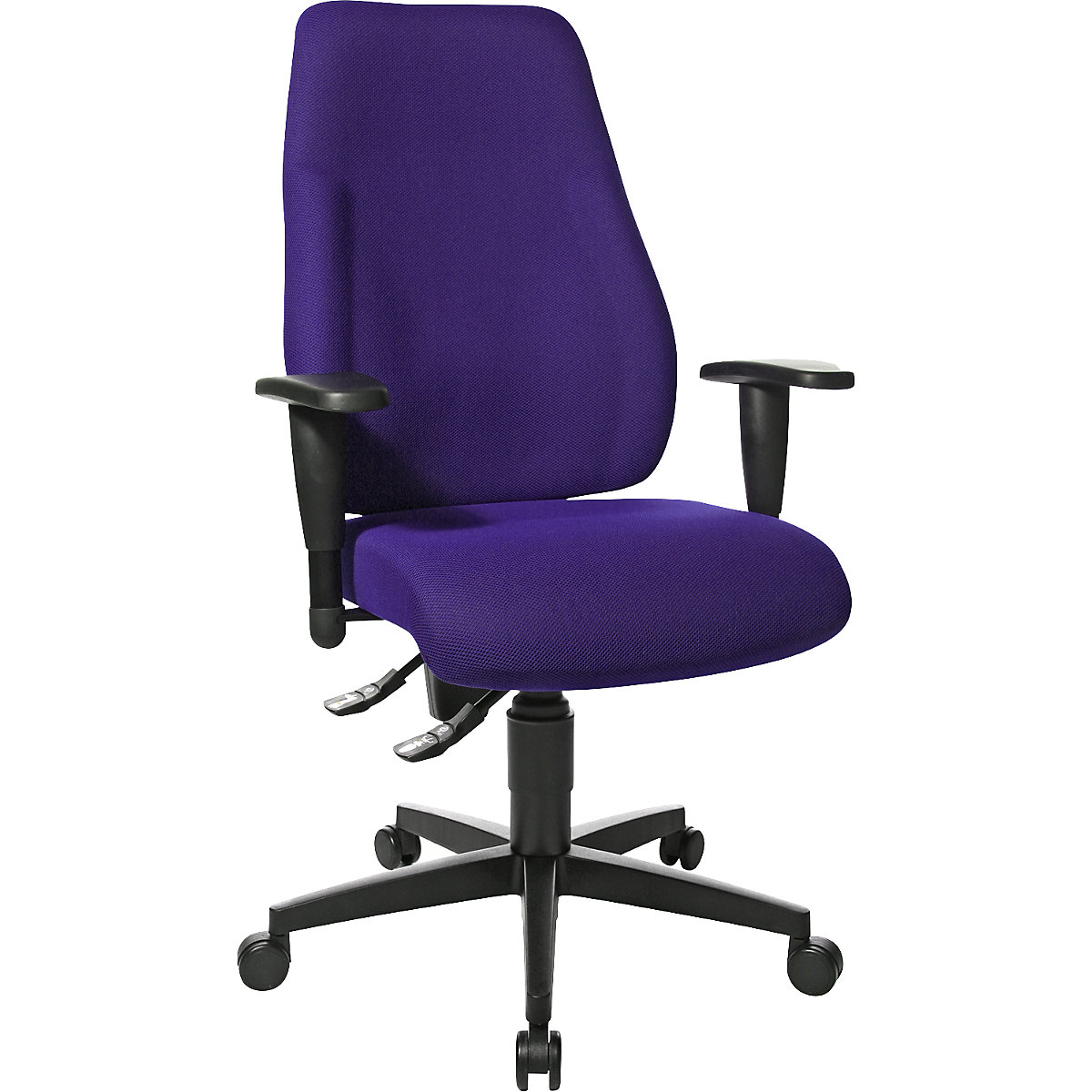 Krzesło obrotowe dla operatora LADY SITNESS – Topstar, mechanizm stałego kontaktu, do wys. oparcia 580 mm, liliowe-4