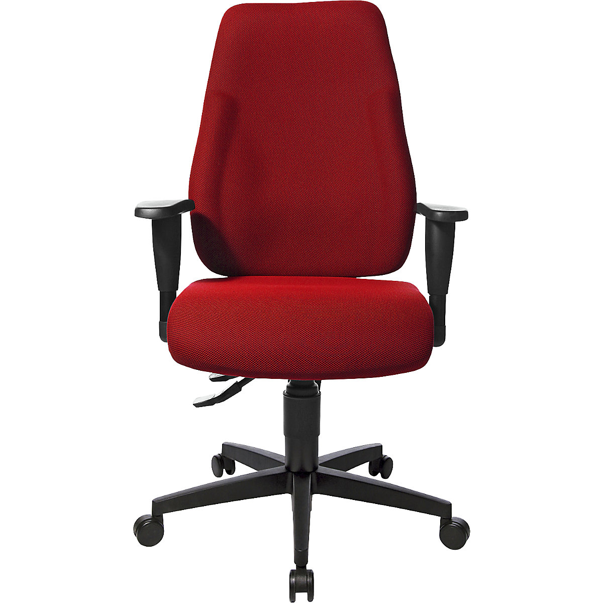 Krzesło obrotowe dla operatora LADY SITNESS – Topstar, mechanizm stałego kontaktu, do wys. oparcia 580 mm, czerwone-6