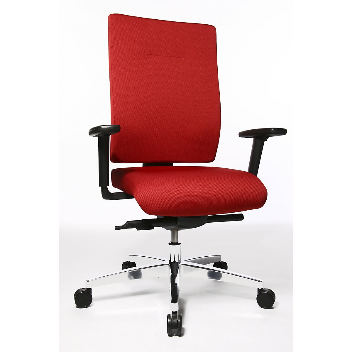 Obrotowe krzesło biurowe PROFI STAR 15 – Topstar, ergonomiczne oparcie, czerwone-5