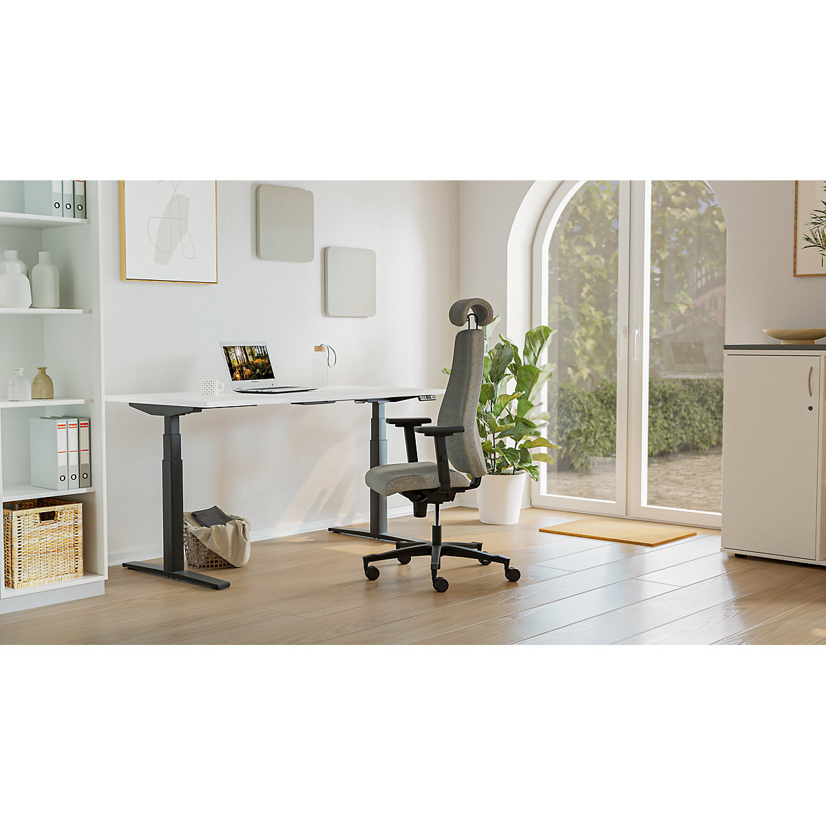 Obrotowe krzesło biurowe, mechanizm synchroniczny (Zdjęcie produktu 5)-4