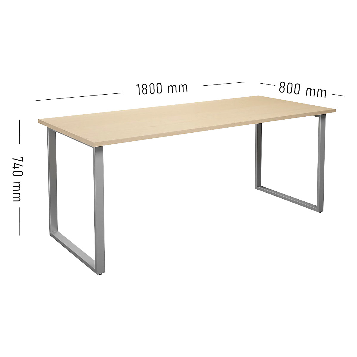 Stół uniwersalny DUO-O, prosty blat (Zdjęcie produktu 2)-1