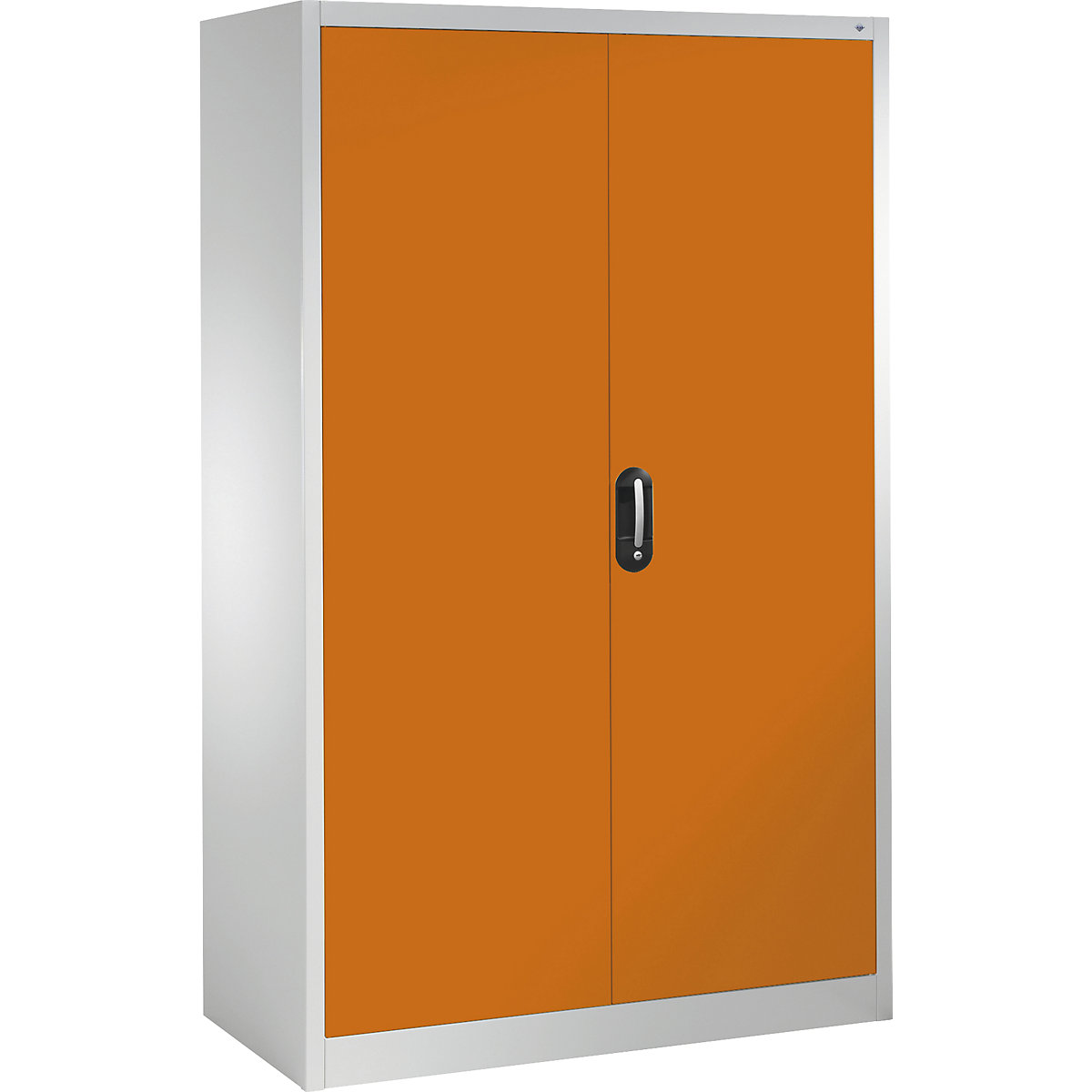Szafa uniwersalna ACURADO – C+P, szer. x głęb. 1200 x 500 mm, jasnoszary / żółto-pomarańczowy