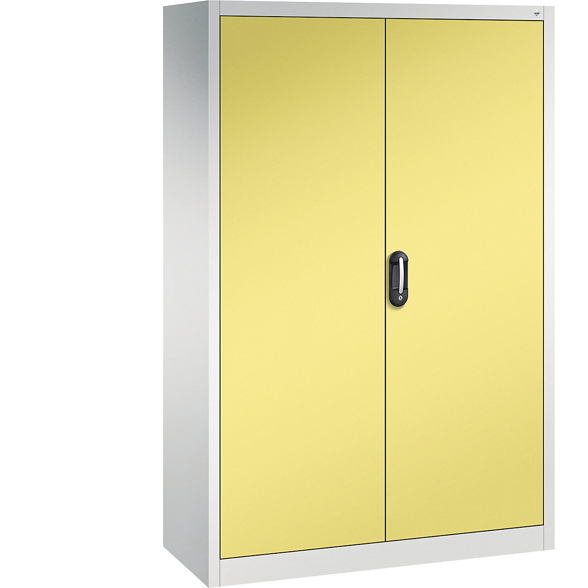 Szafa uniwersalna ACURADO – C+P, szer. x głęb. 1200 x 500 mm, jasnoszary / żółty siarkowy