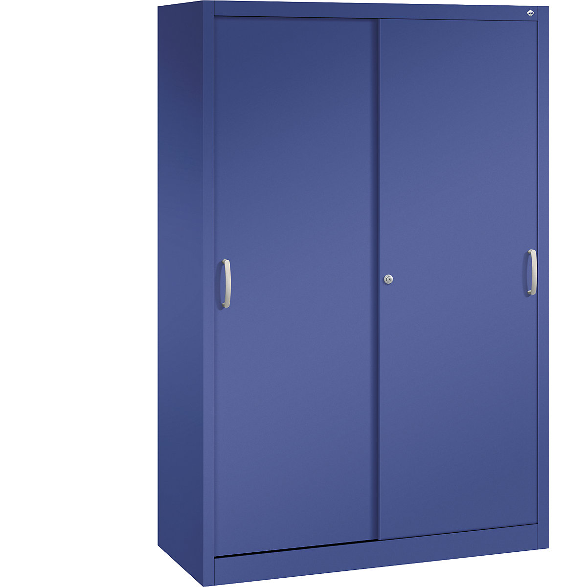 Szafa z przesuwnymi drzwiami ACURADO – C+P, 4 półki, wys. x szer. x głęb. 1950 x 1200 x 500 mm, niebieska (lapis)