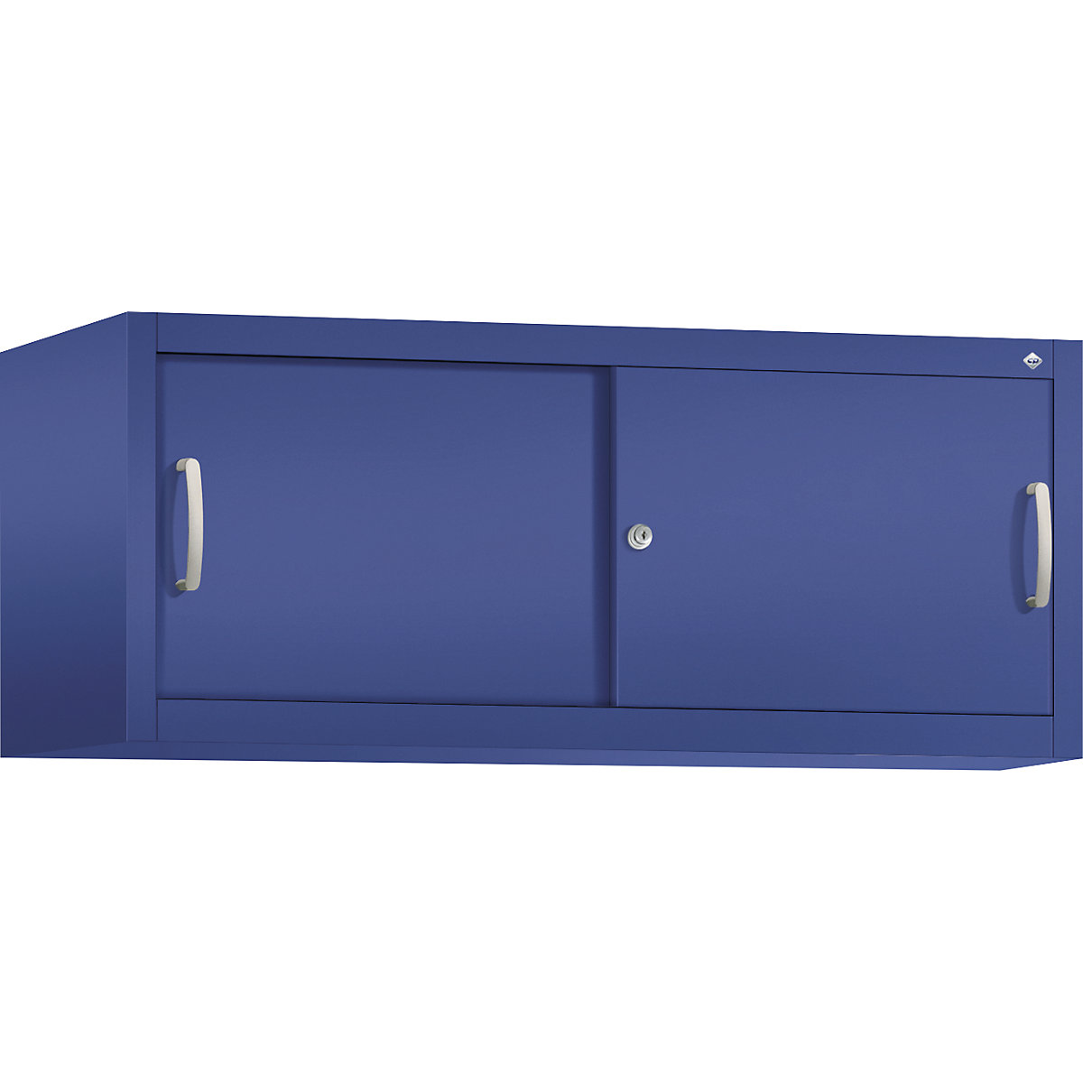 Szafka nakładana z przesuwnymi drzwiami ACURADO – C+P, wys. x szer. x głęb. 500 x 1200 x 500 mm, niebieska (lapis)