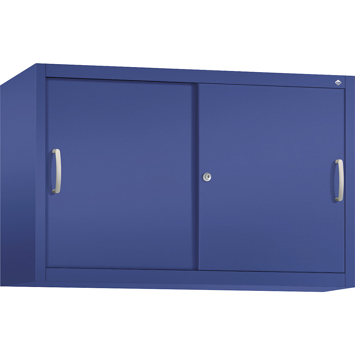 Szafka nakładana z przesuwnymi drzwiami ACURADO – C+P, 1 półka, wys. x szer. x głęb. 790 x 1200 x 400 mm, niebieska (lapis)
