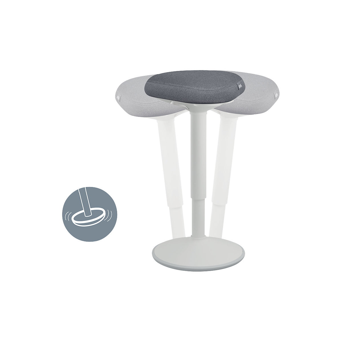 Taboret Ergo Active z wygodnym siedziskiem – Leitz (Zdjęcie produktu 5)-4