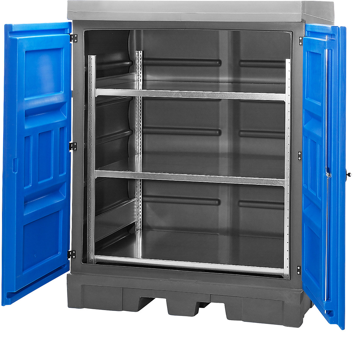 Depósito de PE para sustancias peligrosas con puertas &ndash; eurokraft pro