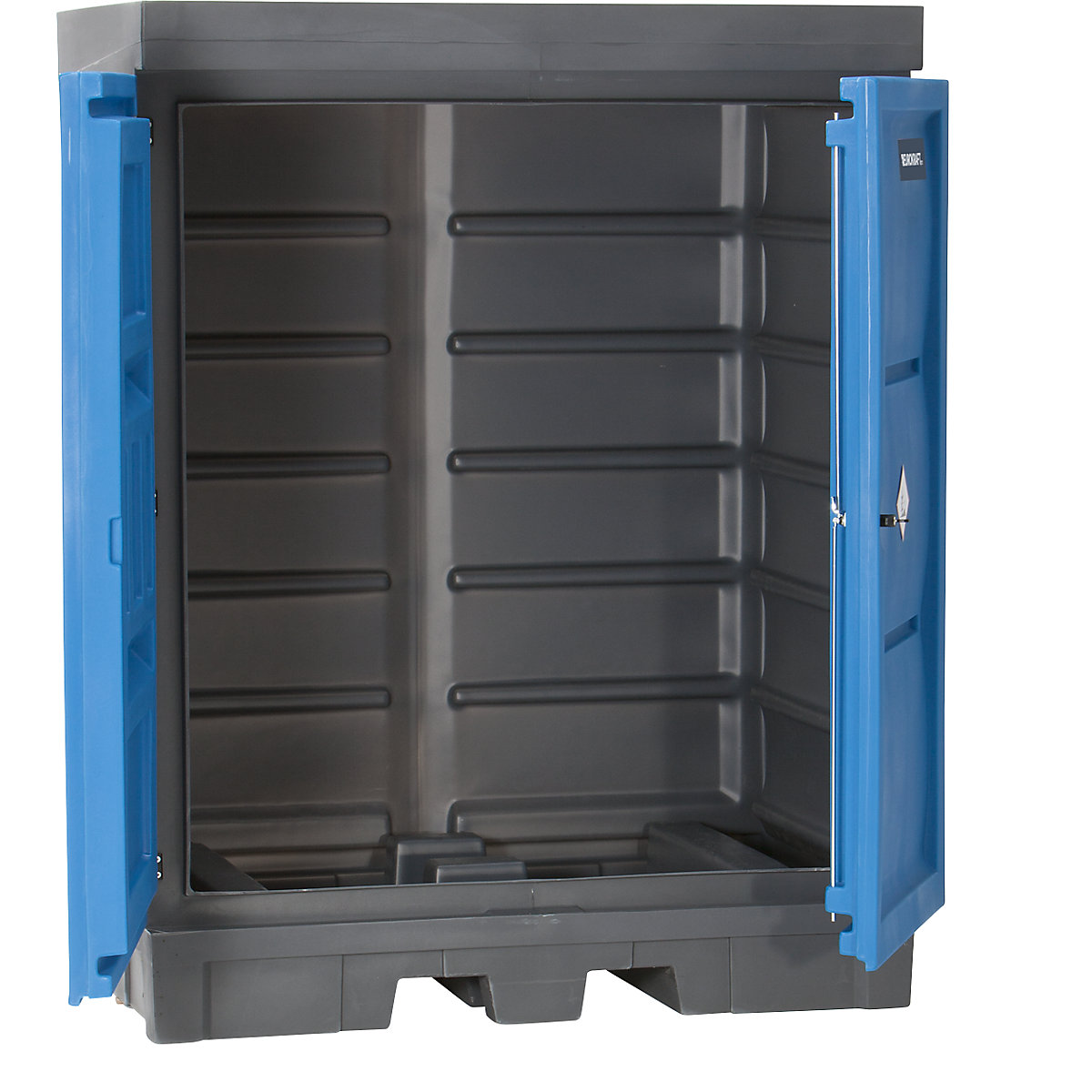 Depósito de PE para sustancias peligrosas con puertas &ndash; eurokraft pro