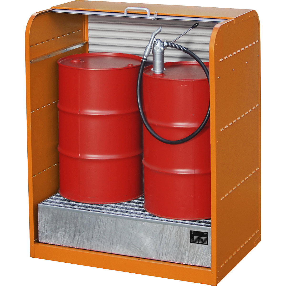 Depósito de acero con persianas para sustancias peligrosas – eurokraft pro (Imagen del producto 3)-2