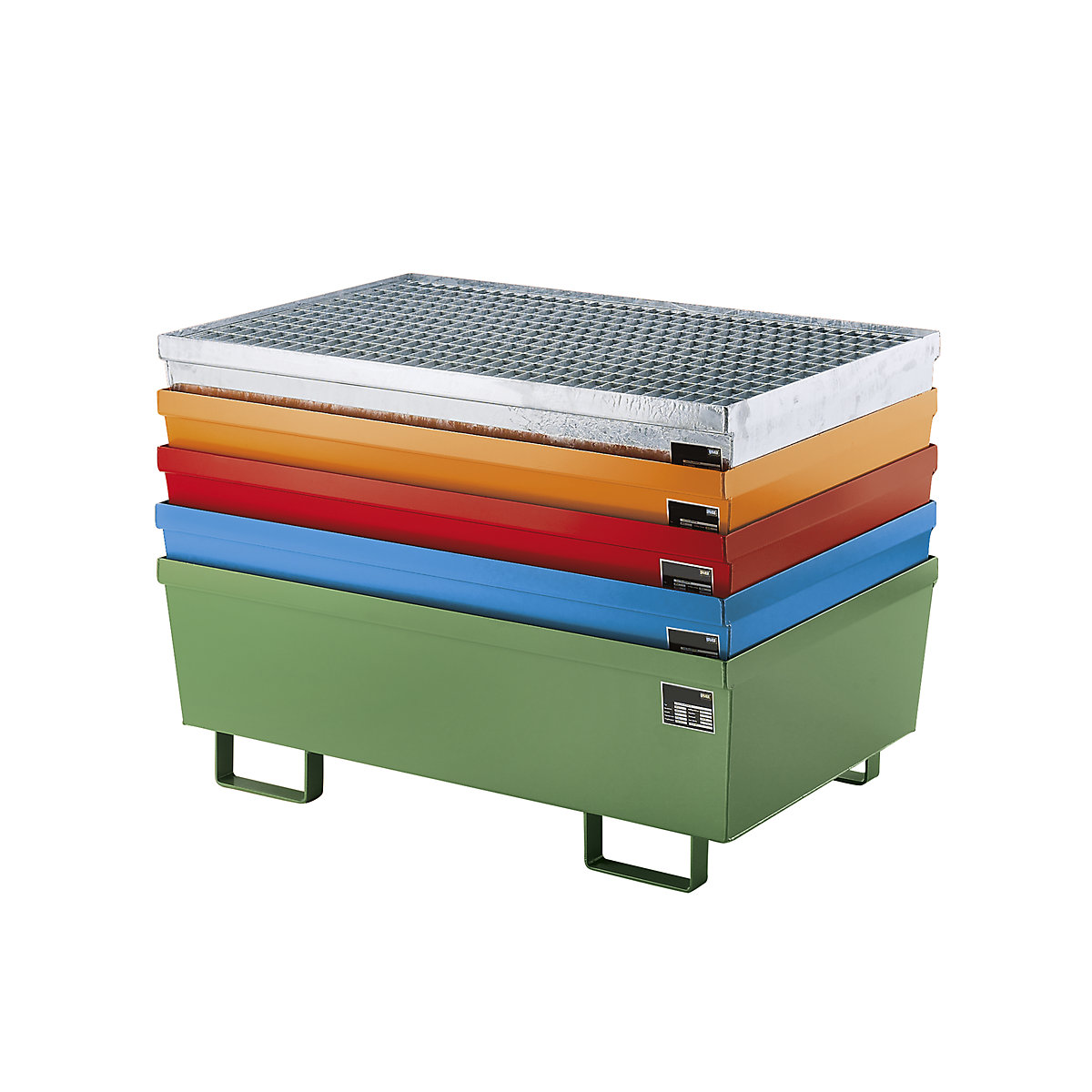 Bandeja colectora de acero con borde perfilado – eurokraft pro (Imagen del producto 4)-3