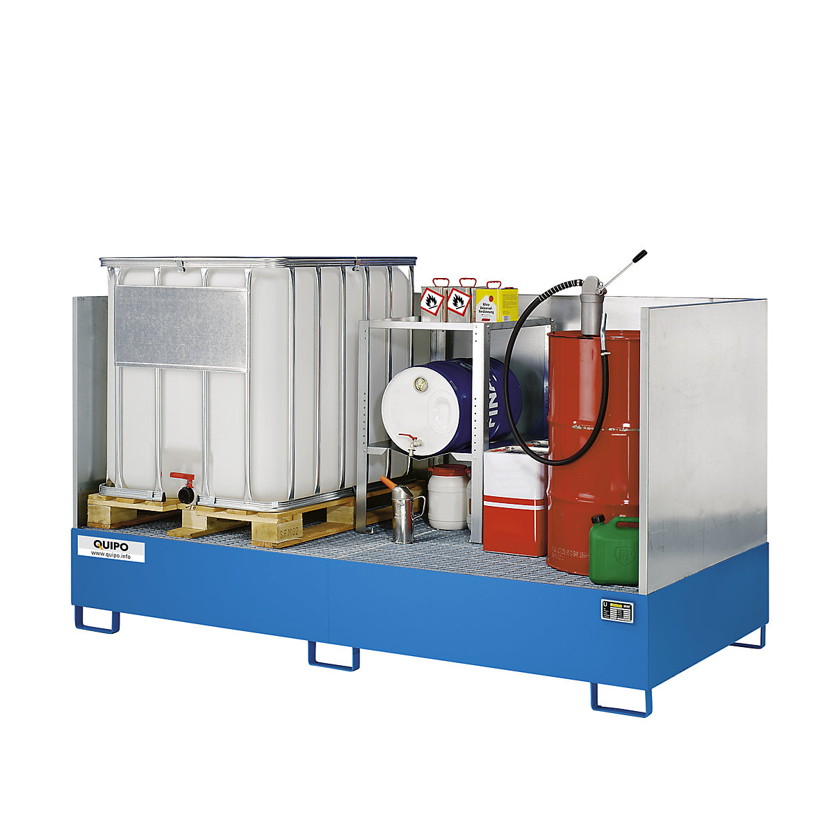 Cubeta colectora de acero para contenedores depósito IBC / KTC – eurokraft pro (Imagen del producto 2)-1
