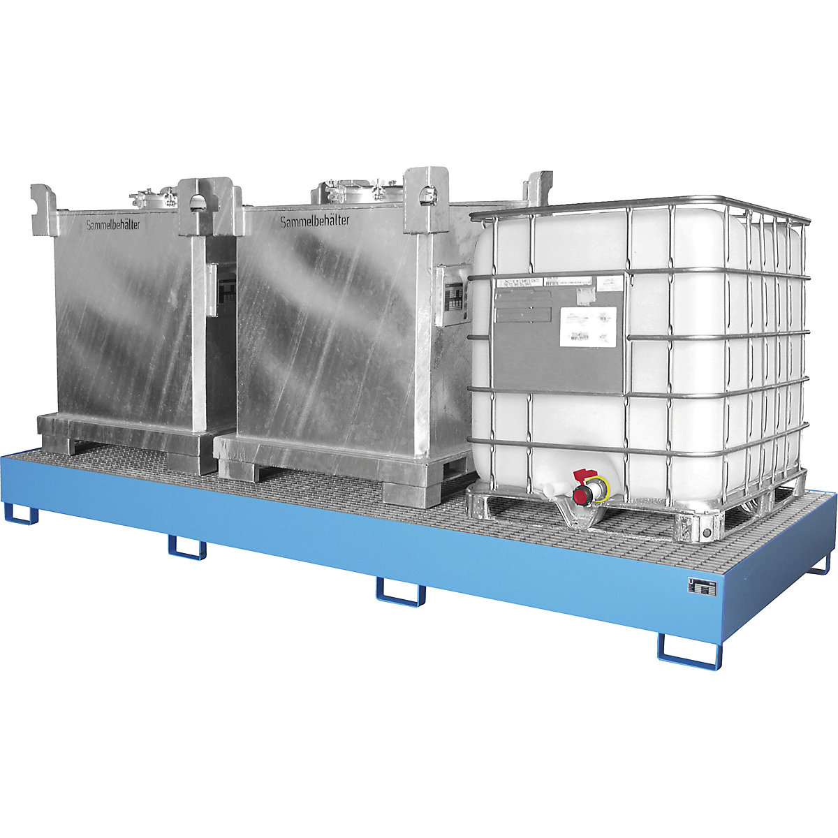 Cubeta colectora de acero para contenedores depósito IBC / KTC – eurokraft pro (Imagen del producto 4)-3