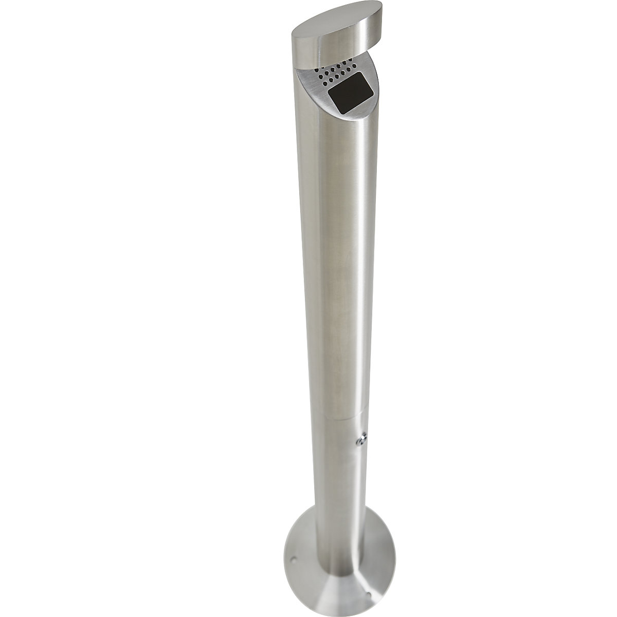 Cenicero de pie de acero inoxidable con tejadillo – eurokraft pro (Imagen del producto 3)-2