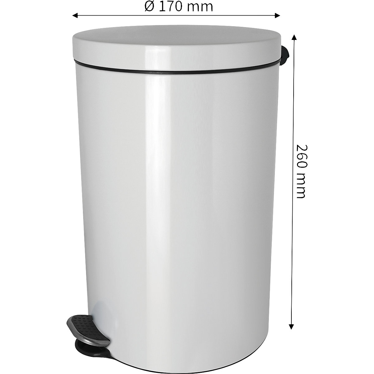 Colector de residuos con pedal, con iones de plata – helit (Imagen del producto 2)-1