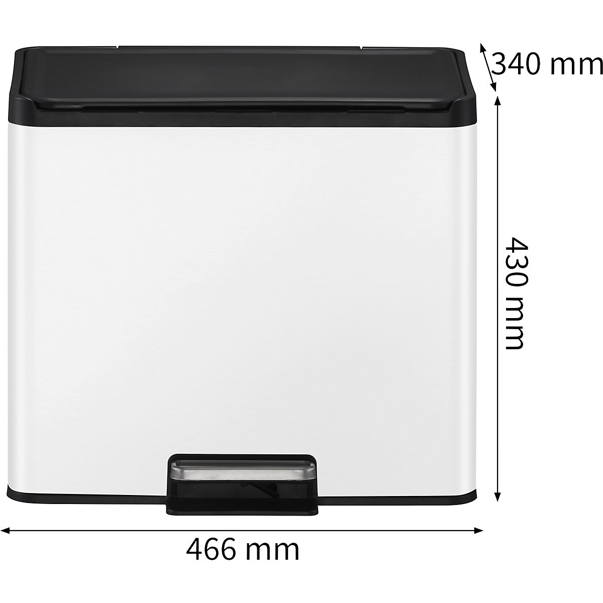 Cubo de basura con pedal Recycler, acero – EKO (Imagen del producto 6)-5