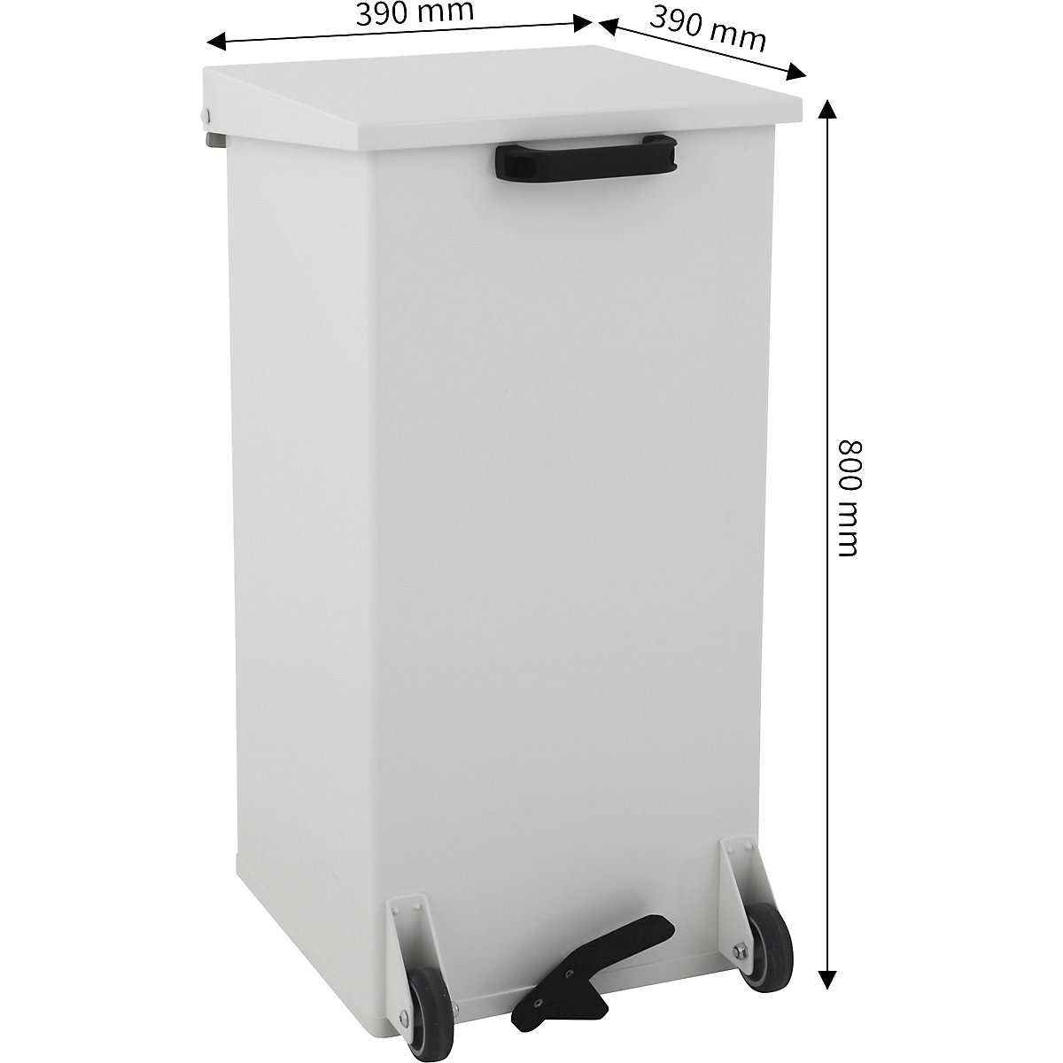 Recipiente para residuos con pedal y ruedas (Imagen del producto 2)-1
