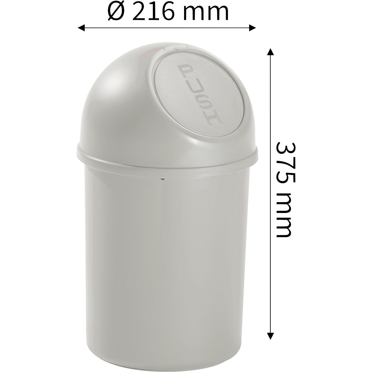 Recipiente para residuos con trampilla – helit (Imagen del producto 3)-2