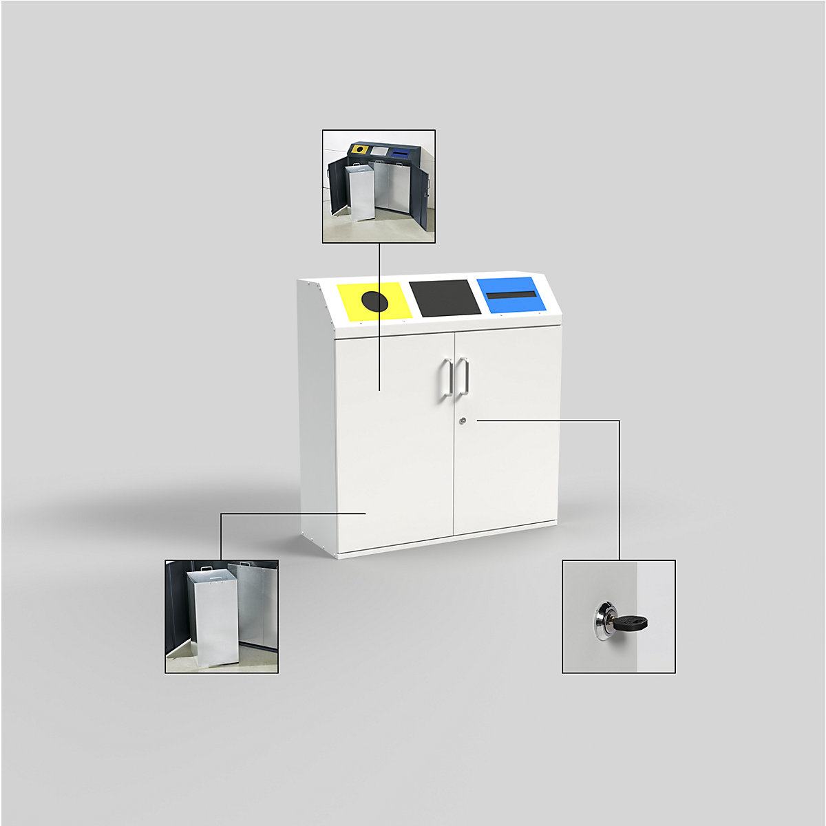 Armario para separación de materiales – eurokraft pro (Imagen del producto 5)-4