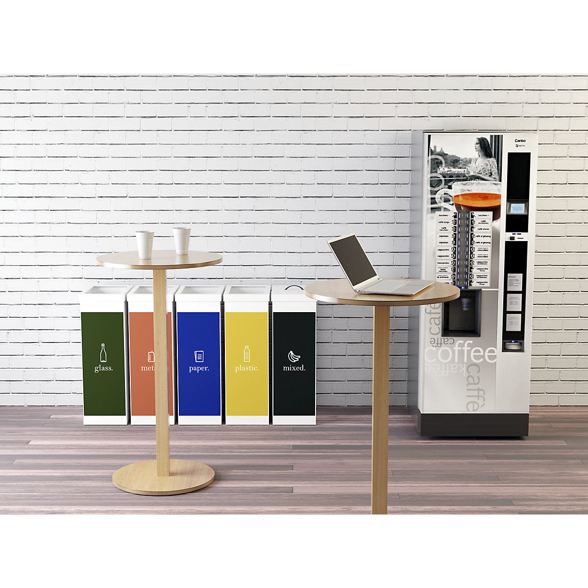 Recipiente para separar materiales, de plástico – Paperflow (Imagen del producto 4)-3