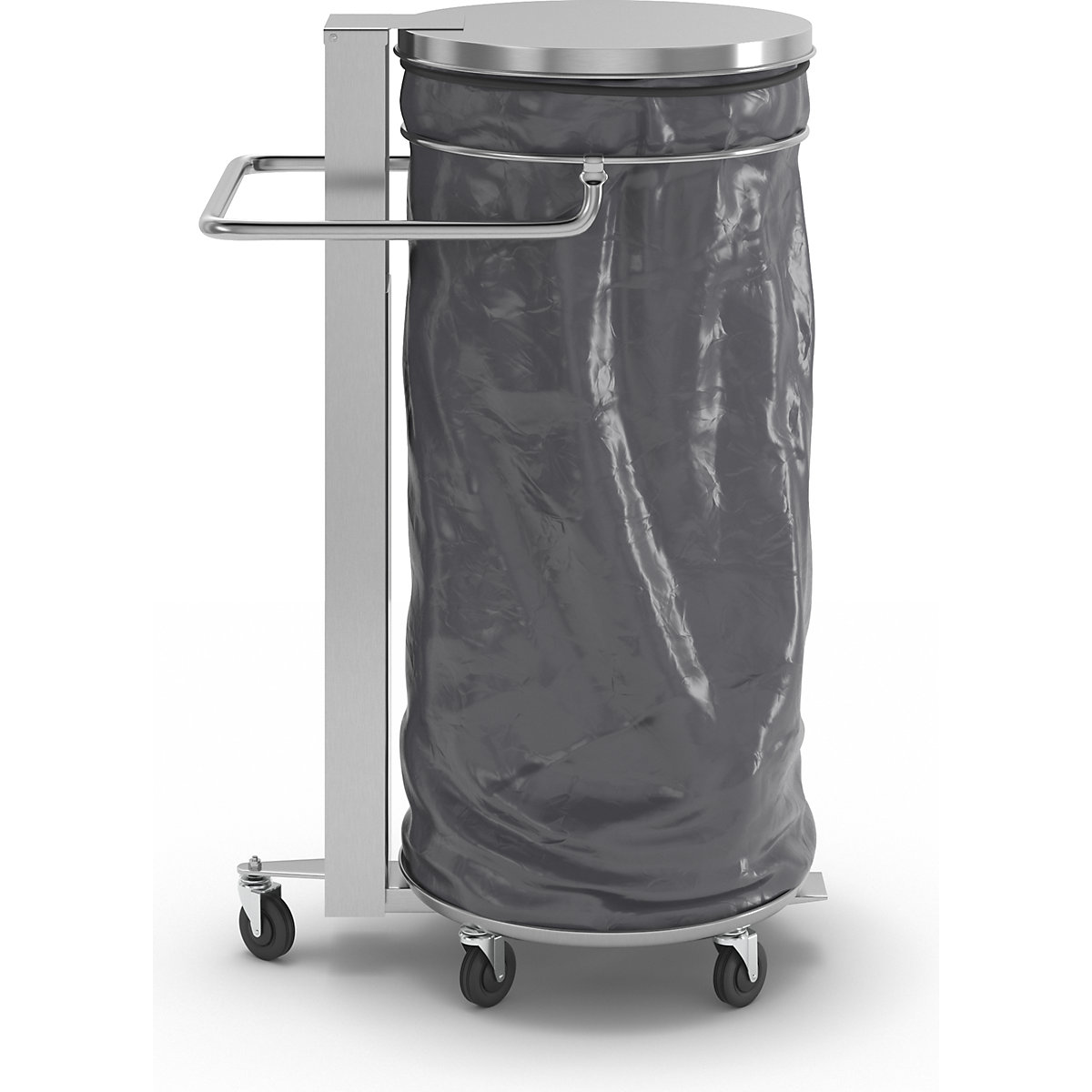 Soporte de acero inoxidable con pedal para bolsas de basura – VAR (Imagen del producto 5)-4