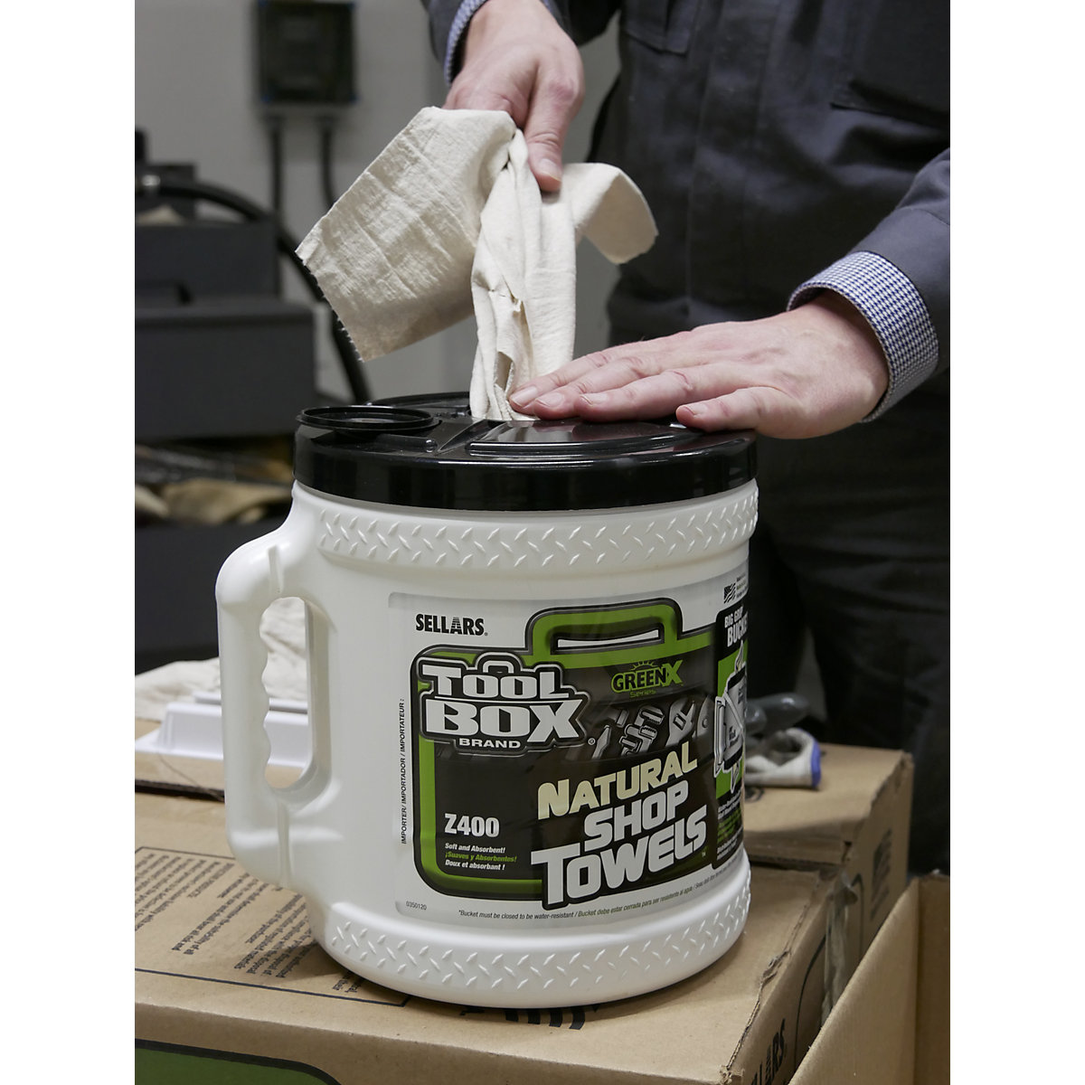 Dispensador de paños de limpieza BigGrip® (Imagen del producto 4)-3