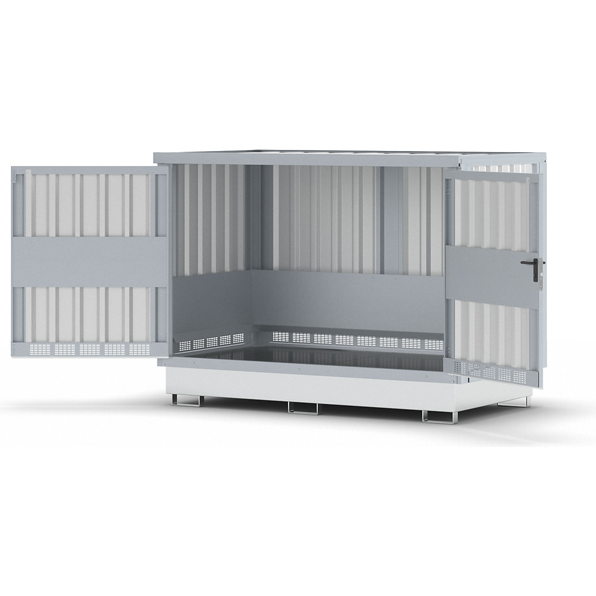 Unitate de depozitare din oțel pentru substanțe periculoase – eurokraft pro (Imagine produs 8)-7