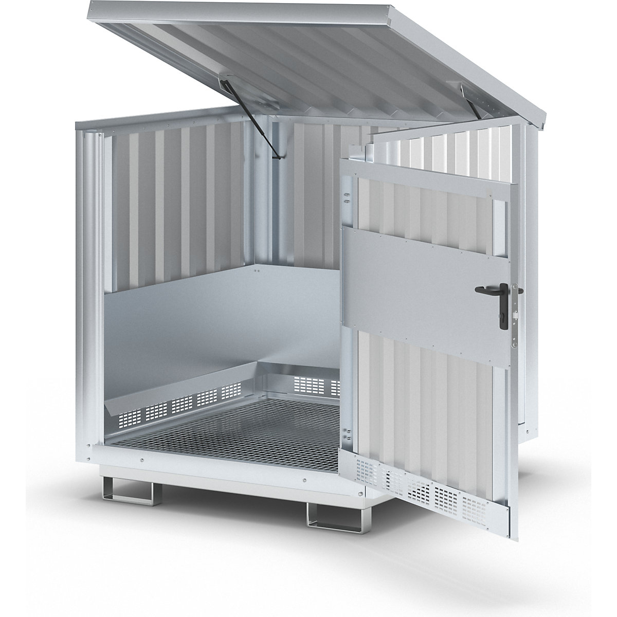 Unitate de depozitare din oțel pentru substanțe periculoase – eurokraft pro (Imagine produs 7)-6