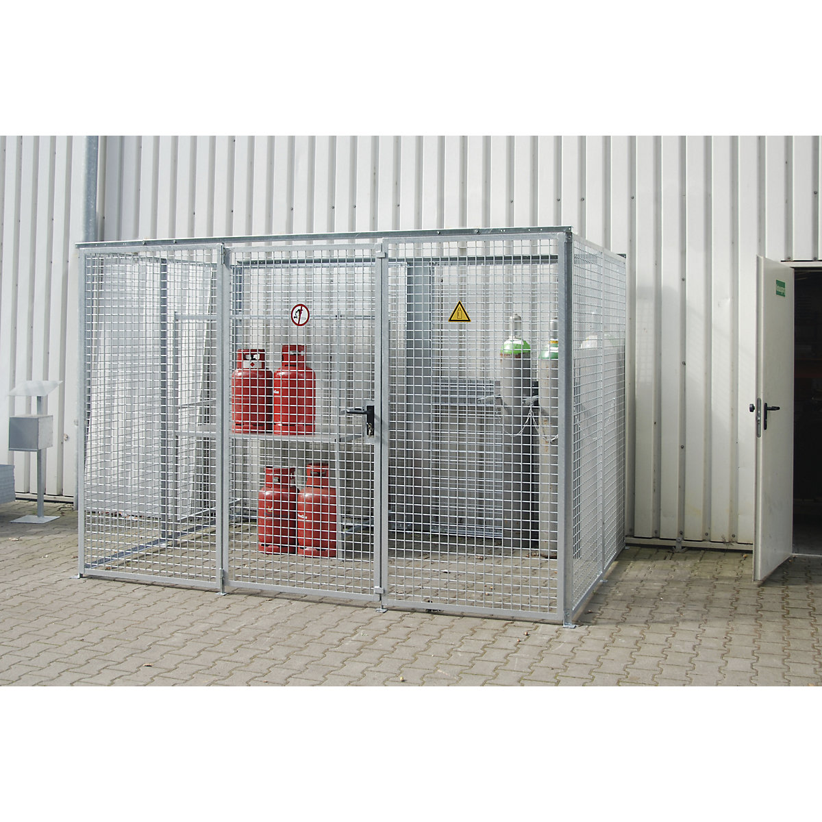Container din grilaj pentru butelii de gaz – eurokraft pro (Imagine produs 2)-1