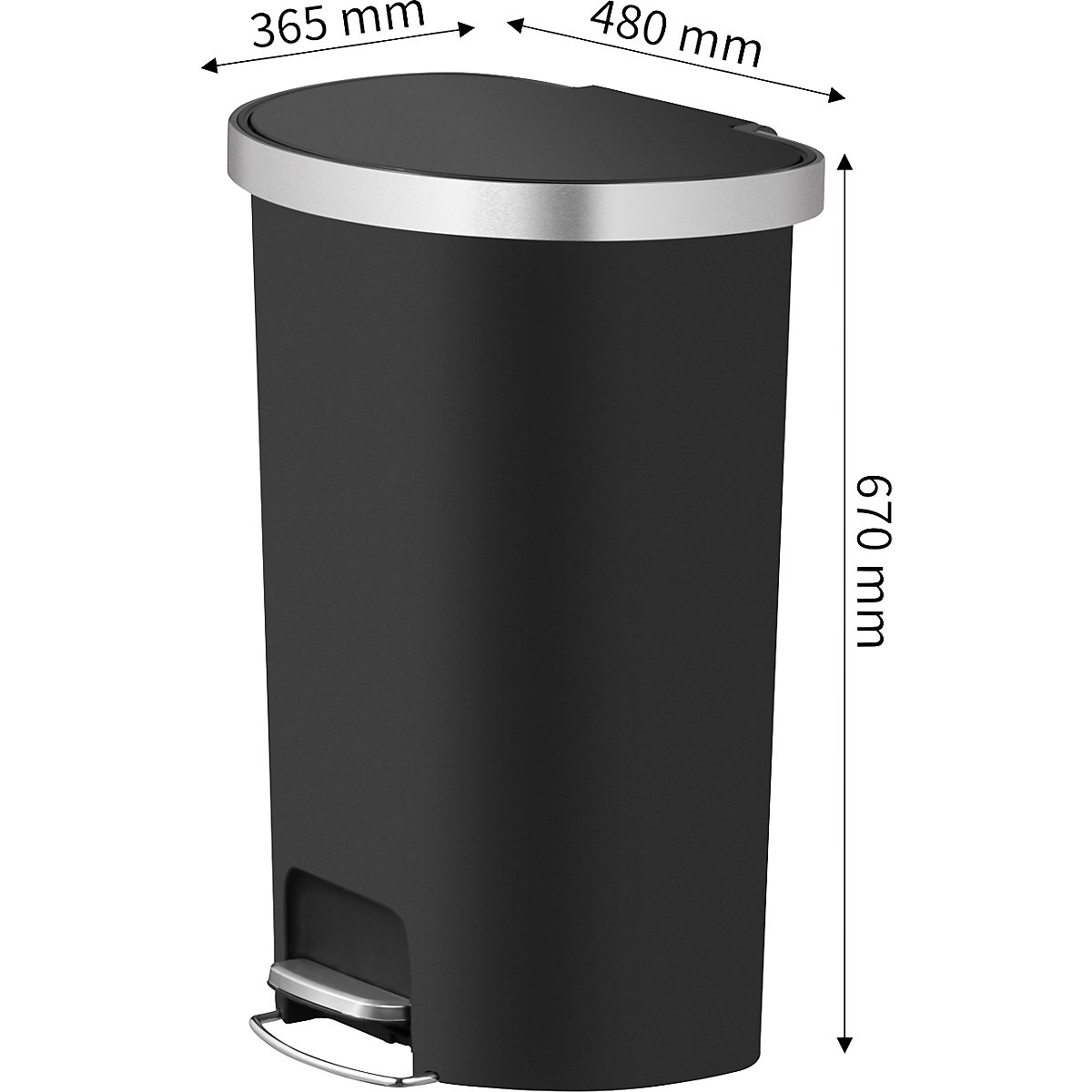 Coș de gunoi cu pedală Hana, semirotund – EKO (Imagine produs 11)-10